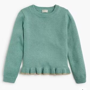 J.Crew Girls' sparkle ruffle-hem sweater